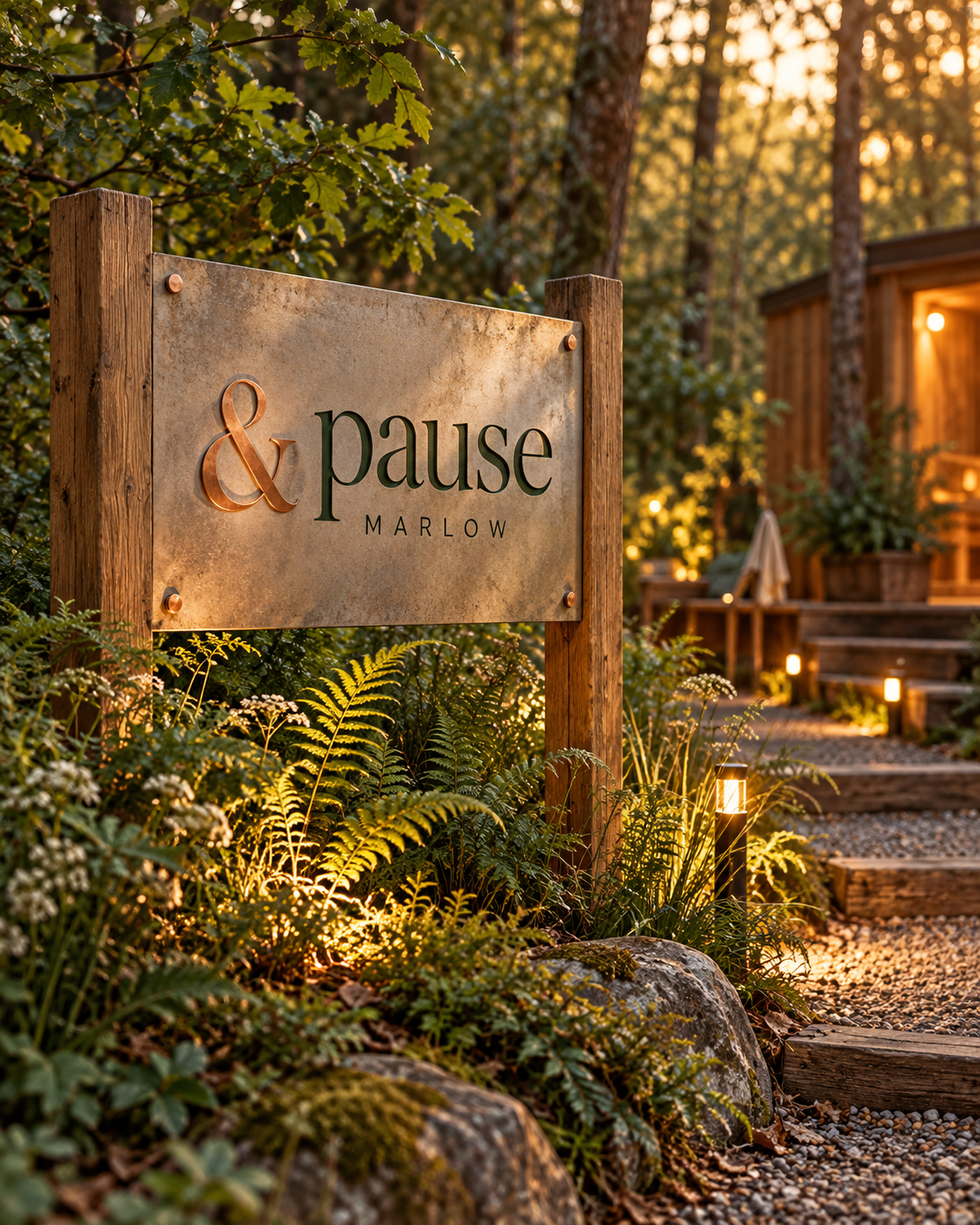 & pause entrance sign